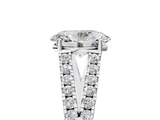 White gold Oval Cut Split Shank Pave Diamond Engagement Ring with Four-Prong Setting_33