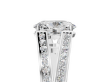 White gold Oval Cut Split Shank Pave Diamond Ring with Four-Prong Setting_37