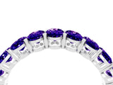 White gold Oval Cut Tanzanite Eternity Band with Shared Prong Setting_4