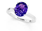 White gold Oval Cut Tanzanite Solitaire Engagement Ring with Classic Band and Four-Prong Setting_43
