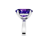 White gold Oval Cut Tanzanite Solitaire Engagement Ring with Classic Band and Four-Prong Setting_47