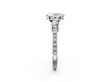 White gold Oval Cut Three-Stone Diamond Pavé Band with Prong Setting_18