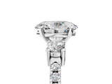 White gold Oval Cut Three-Stone Diamond Pavé Band with Prong Setting_21