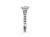 White gold Oval Cut Three-Stone Diamond Pave Band with Prong Setting_108