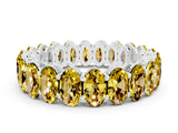 White gold Oval Cut Yellow Sapphire Eternity Band with Shared Prong Setting_12