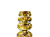 White gold Oval Cut Yellow Sapphire Eternity Band with Shared Prong Setting_17