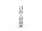 White gold Oval Diamond Bezel Set Eternity Wedding Band_2