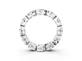 White gold Oval Diamond Bezel Set Eternity Wedding Band_3