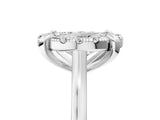 White gold Oval Diamond Cluster Halo Solitaire with Four-Prong Setting_81
