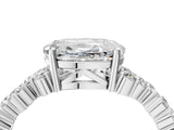White gold Oval Diamond Cluster Pavé Band with Four-Prong Setting_36