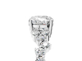 White gold Oval Diamond Cluster Pavé Band with Four-Prong Setting_37