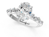 White gold Oval Diamond Cluster Prong-Set Solitaire Ring_75