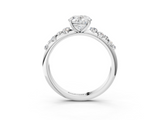 White gold Oval Diamond Cluster Prong-Set Solitaire Ring_77