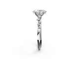 White gold Oval Diamond Cluster Prong-Set Solitaire Ring_78