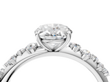 White gold Oval Diamond Cluster Prong-Set Solitaire Ring_78