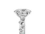 White gold Oval Diamond Cluster Prong-Set Solitaire Ring_79
