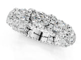 White gold Oval Diamond Eternity Wedding Band with Round Diamond Accents_1