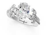 White gold Oval Diamond Floral Vine Solitaire Engagement Ring_25