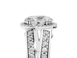 White gold Oval Diamond Halo Ring with Split Shank Pavé Band and Four-Prong Setting_11
