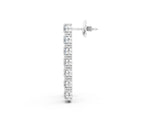 White gold Oval Diamond Huggie Hoop Earrings_1