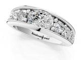 White gold Oval Diamond Mens Ring with Round Diamond Accents_1
