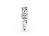White gold Oval Diamond Mens Ring with Round Diamond Accents_2