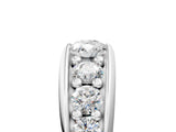 White gold Oval Diamond Mens Ring with Round Diamond Accents_5