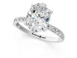 White gold Oval Diamond Pavé Band with Six-Prong Setting_28