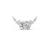 White gold Oval Diamond Pendant with Heart Accents and Prong Setting_8