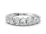White gold Oval Diamond Shared Prong Eternity Band_21