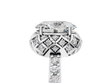 White gold Oval Diamond Solitaire Ring with Shared Prong Pavé Band_59