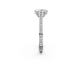 White gold Oval Diamond Solitaire with Pave Band and Six-Prong Setting_65