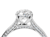 White gold Oval Diamond Solitaire with Pave Band and Six-Prong Setting_67