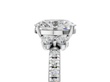 White gold Oval Diamond Three-Stone Pave Band with Four-Prong Setting_63