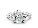 White gold Oval Diamond Twisted Solitaire Ring_12
