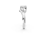 White gold Oval Diamond Twisted Solitaire Ring_14