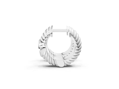 White gold Oval Diamond Vera Hoop Earrings_1