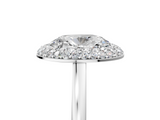 White gold Oval Halo Diamond Engagement Ring with Solitaire Band and Four-Prong Setting_25