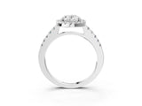 White gold Oval Halo Diamond Pavé Solitaire Ring_17