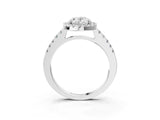White gold Oval Halo Diamond Pavé Solitaire Ring_28
