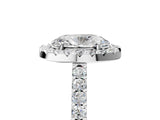 White gold Oval Halo Diamond Pavé Solitaire Ring_30