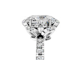 White gold Oval Halo Diamond Pave Band Ring with Four-Prong Setting_39