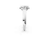 White gold Oval Halo Diamond Ring with Cathedral Band and Four-Prong Setting_82