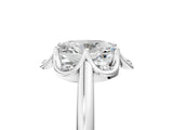White gold Oval Halo Diamond Ring with Round Cluster Setting, Solitaire Band, and Four-Prong Setting_72