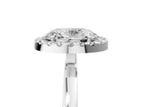 White gold Oval Halo Diamond Solitaire with Pavé Band and Four-Prong Setting_116