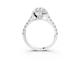 White gold Oval Halo Pavé Diamond Engagement Ring with Four-Prong Setting_29