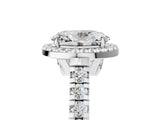 White gold Oval Halo Pavé Diamond Engagement Ring with Four-Prong Setting_31