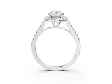 White gold Oval Halo Pavé Diamond Engagement Ring with Four-Prong Setting_6