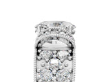White gold Oval Halo Pave Diamond Engagement Ring with Milgrain Detailing_54