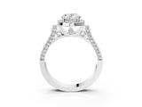 White gold Oval Halo Pave Split Shank Prong Setting Ring_94